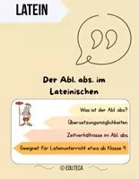 Vorschau - Merkblätter - Der Ablativus absolutus (Latein etwa ab Klasse 9) - Deckblatt