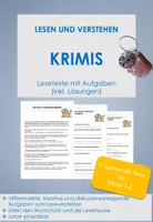 Vorschau - Arbeitsblätter - Leseverstehen-Paket: 5 spannende Krimis mit Aufgaben zum Textverstehen (Klasse 4–6, DaZ-geeignet) - Deckblatt