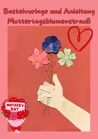 Vorschau - Mal- und Bastelvorlagen - Muttertgsblumenstrauß - Muttertagsgeschenk / Elterngeschenk - Deckblatt