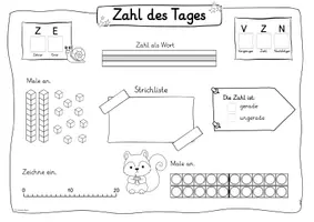 Vorschau - Arbeitsblätter - Materialpaket Zahl des Tages - ZR 20, 100, 1000, 10000 - Seite 2