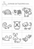Vorschau - Arbeitsblätter - Lausch-Puzzle | Haustiere | Hörverstehen | zweifach differenziert - Seite 1