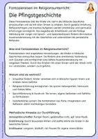 Vorschau - Arbeitsblätter - Fantasiereise zur Pfingstgeschichte – Gott schenkt Mut zu Pfingsten mit Arbeitsblättern und Legematerial - Seite 1