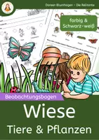 Vorschau - Arbeitsblätter - Tiere und Pflanzen der Wiese - Forscherbogen für einen Unterrichtsgang - Deckblatt