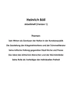 Vorschau - Unterrichtsreihen - Heinrich Böll (Arbeitsheft) - Seite 1