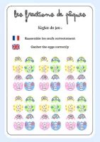 Aperçu - Jeux - Les fractions de Pâques - Jeu à plastifier - Page de couverture