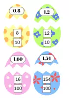 Aperçu - Jeux - Les fractions de Pâques - Jeu à plastifier - Page 1