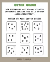 Vorschau - Spiele - Oster Chaos Wörter - Deckblatt
