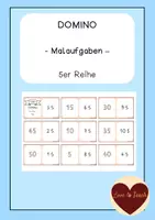 Vorschau - Spiele - Domino 5er Reihe Malaufgaben Einmaleins Spiel - Deckblatt
