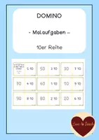 Vorschau - Spiele - Domino 10er Reihe Malaufgaben Einmaleins Spiel - Deckblatt
