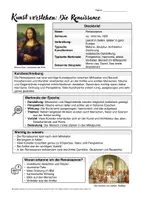 Vorschau - Arbeitsblätter - Kunst verstehen Die Renaissance - zweiseitiges Infoblatt zur Kunstepoche - Seite 1
