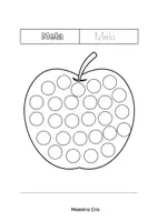 anteprima - Esercizi - Imparo la Frutta con i Pennarelli a Punta Tonda - Pagina 1