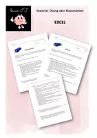 Vorschau - Arbeitsblätter - Excel Übung oder Klassenarbeit: Autovermietung - Deckblatt
