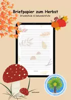 Vorschau - Mal- und Bastelvorlagen - 🍁Briefpapier Herbst 🍂 Schreibanlass Herbst | kreatives Schreiben Herbst | freies Schreiben Herbst | Deutsch | - Deckblatt