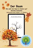 Vorschau - Arbeitsblätter - 🍁Baum im Herbst | kreatives Gestalten mit Tieren, Pflanzen, Wetter & Umgebung im Herbst | Sachunterricht | Kunst | 1. - 2. Klasse | Naturveränderungen Herbst - Deckblatt