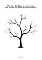 Vorschau - Arbeitsblätter - 🍁Baum im Herbst | kreatives Gestalten mit Tieren, Pflanzen, Wetter & Umgebung im Herbst | Sachunterricht | Kunst | 1. - 2. Klasse | Naturveränderungen Herbst - Seite 1