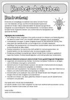 Vorschau - Arbeitsblätter - Knobelaufgaben - Heft mit Aufgaben zum Knobeln - Rechnen in der Grundschule - Knobelheft zur Förderung der Rechenkompetenz / mathematische Kompetenz stärken ab Klasse 4 - inklusive Fermi - Aufgaben - Seite 1