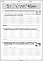 Vorschau - Arbeitsblätter - Knobelaufgaben - Heft mit Aufgaben zum Knobeln - Rechnen in der Grundschule - Knobelheft zur Förderung der Rechenkompetenz / mathematische Kompetenz stärken ab Klasse 4 - inklusive Fermi - Aufgaben - Seite 3