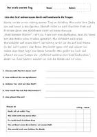 Vorschau - Arbeitsblätter - Lesen und Verstehen Frühling - Leseverständnis / Lesetraining Deutsch Klasse 2, 3, 4 - Seite 1