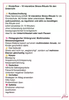 Vorschau - Poster - 10 interaktive Stress-Rituale für Grundschule - Seite 1