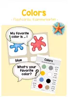 Vorschau - Arbeitsblätter - Colors: Klammerkarten, Flashcards, Sprechblasen (Dialog), Boardgame - Deckblatt