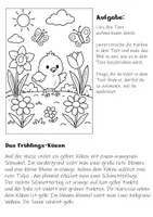 Vorschau - Arbeitsblätter - Lesen und Malen Frühling – Lesetraining (Klasse 1 - 4, differenziert) - Seite 1