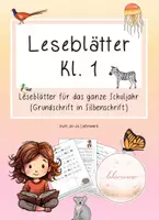 Vorschau - Arbeitsblätter - Leseblätter Kl. 1 für das ganze Schuljahr (Silbenschrift) - Deckblatt