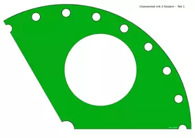 Vorschau - Mal- und Bastelvorlagen - grüne Chancenrad Bastelvorlage - editierbar (mit Bastelanleitung) - Seite 1