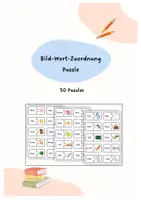 Vorschau - Stationenlernen - Bild-Wort-Zuordnung: 50 Puzzles - Deckblatt