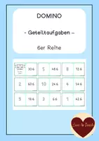 Vorschau - Spiele - Domino 6er Reihe Geteiltaufgaben Einmaleins Spiel - Deckblatt