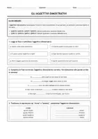 anteprima - Esercizi - Gli Aggettivi Dimostrativi - Pagina 1