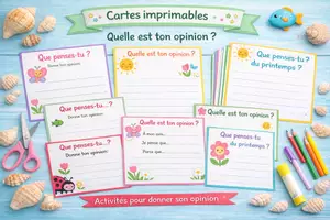 Aperçu - Inclusion - Expression écrite – Le printemps : Donner son opinion (Fiches + Modèles) - Page de couverture