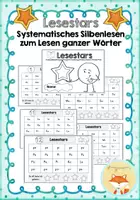 Vorschau - Arbeitsblätter - Lesestars – Systematisches Silbenlesen bis zum ersten Lesen ganzer Wörter - Deckblatt