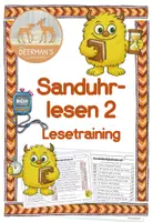 Vorschau - Arbeitsblätter - Sanduhrlesen Teil 2 Lesetraining 1. Klasse - Deckblatt