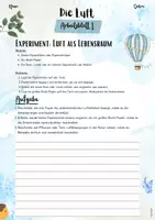 Vorschau - Arbeitsblätter - Die Luft: Luft ist Leben | Experiment (5. & 6. Klasse Nawi, Biologie) - Seite 1