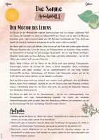 Vorschau - Arbeitsblätter - Die Sonne: Der Motor des Lebens | Einstieg (5. & 6. Klasse Nawi, Biologie) - Seite 1
