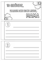 Vorschau - Mal- und Bastelvorlagen - Muttertag Heft: 10 Gründe, warum ich dich liebe (Mama) - Seite 1