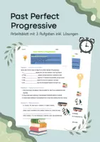Vorschau - Arbeitsblätter - Past Perfect Progressive - Deckblatt