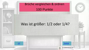 Vorschau - Arbeitsblätter - Mathe-Duell Bruchrechnung (Klasse 5/ 6/ 7) – Quiz & Spiel | Mit Lösungen | Rechnen, Vergleichen & Umwandeln - Seite 3