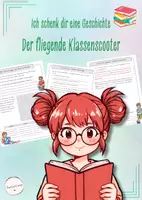 Vorschau - Stundenentwürfe - Der fliegende Klassenscooter - Lesetagebuch - Welttag des Buches (Deutsch, Klasse 4-6) - Deckblatt
