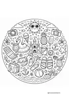Vorschau - Mal- und Bastelvorlagen - Materialpaket Mandalas Sommerferien - Seite 2