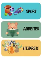 Vorschau - Präsentationen/Tafelbilder - Schilder Vorklasse Klassenraum - Deckblatt