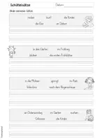 Vorschau - Arbeitsblätter - Frühling Satzarten Klasse 2-3 | Aussagesatz | Fragesatz | Ausrufesatz | Deutsch - Seite 1
