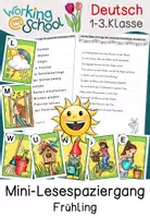 Vorschau - Arbeitsblätter - Lesespaziergang | Deutsch | Frühling | Klasse 1-4 - Deckblatt