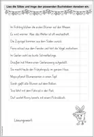 Vorschau - Arbeitsblätter - Lesespaziergang | Deutsch | Frühling | Klasse 1-4 - Seite 2