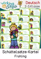 Vorschau - Arbeitsblätter - Frühling Schüttelsätze | Sätze bilden | Deutsch Klasse 2-4 - Deckblatt