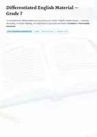 Vorschau - Arbeitsblätter - Differentiated English Material Grade 7 | Vocabulary, Grammar, Reading (3 Levels) - Deckblatt