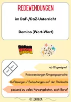 Vorschau - Spiele - Deutsche Redewendungen: Domino DaF/DaZ Deutsch ab Klasse 4 - Deckblatt