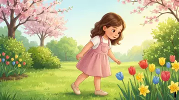 Aperçu - Cartes / Images - Kamishibaï – Lina découvre les fleurs du printemps | Printemps en maternelle - Page 1