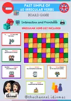 anteprima - Materiale interattivo - PAST SIMPLE OF 60 IRREGULAR VERBS – Board Game & List - Pagina di copertina