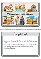 Vorschau - Stationenlernen - Wissenskartei Römer 🏛️🛡️ | 16 Themenstationen – Klasse 3–4 | Sachunterricht & sinnenthemendes Lesen - Seite 3